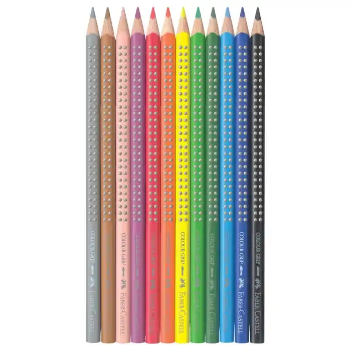 Faber-Castell Grip Watercolor EcoPencils, Assorted Colors, Set of 12 Price Drop
